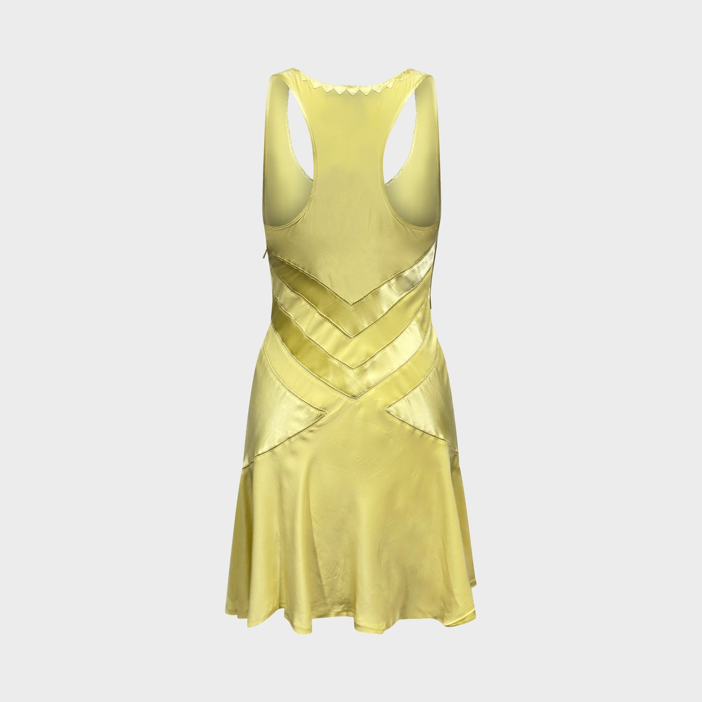 Yellow Heart Detail Satin Dress Marc Jacobs