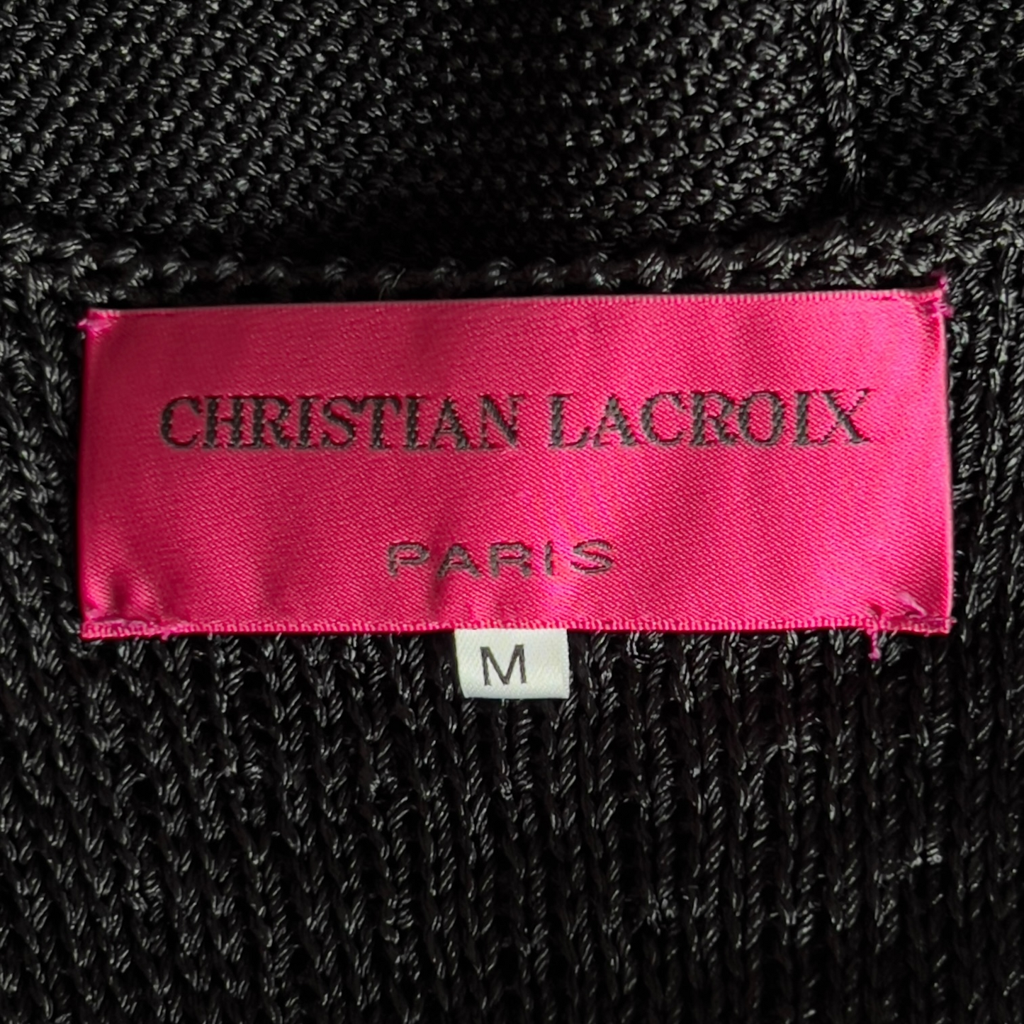Black Knit Sequined Dress Christian Lacroix 1990s