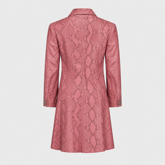 Pink Python-Print Coat Versace FW 1994 by Gianni Versace