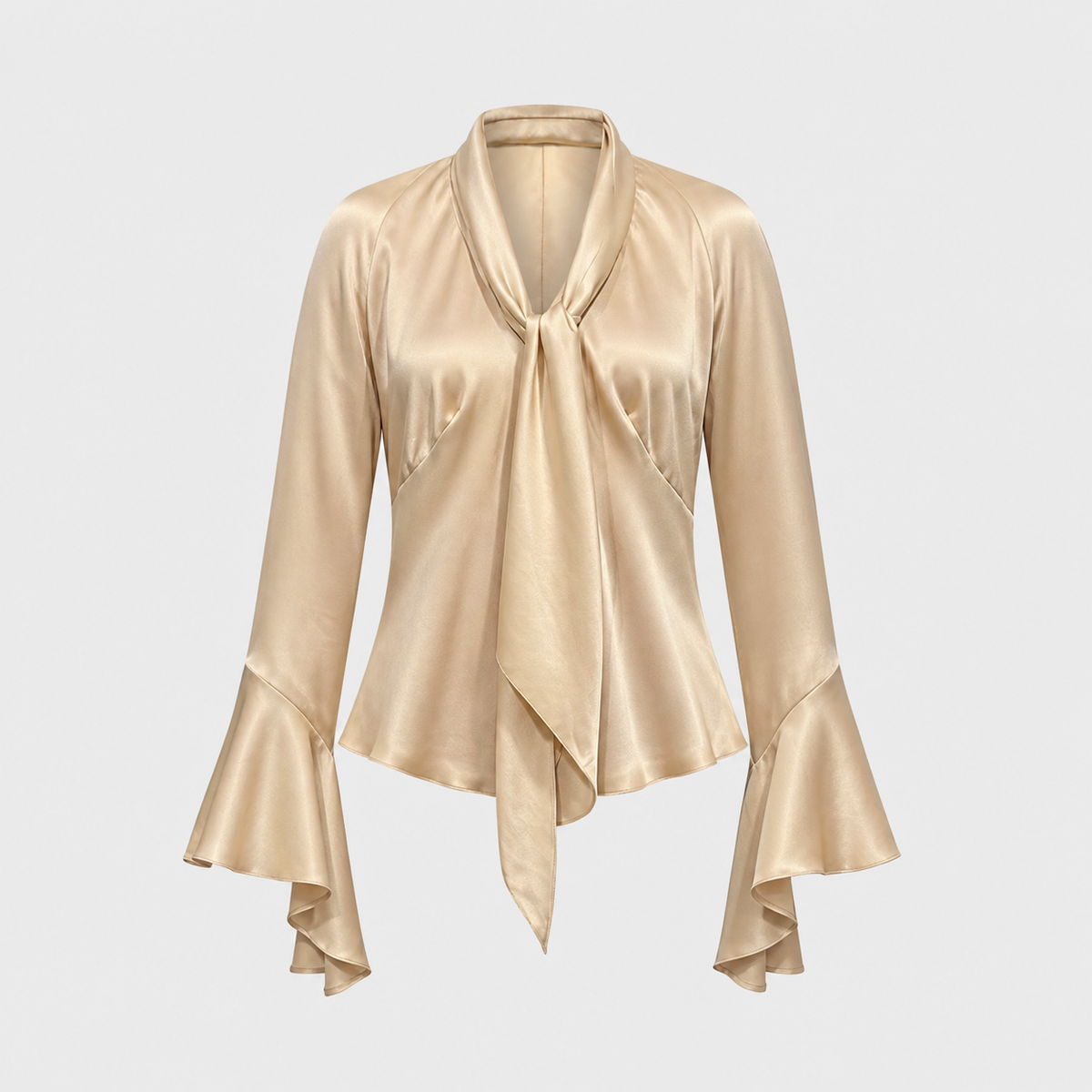 Beige Silk Draped Shirt Givenchy SS 1998 by Alexander McQueen