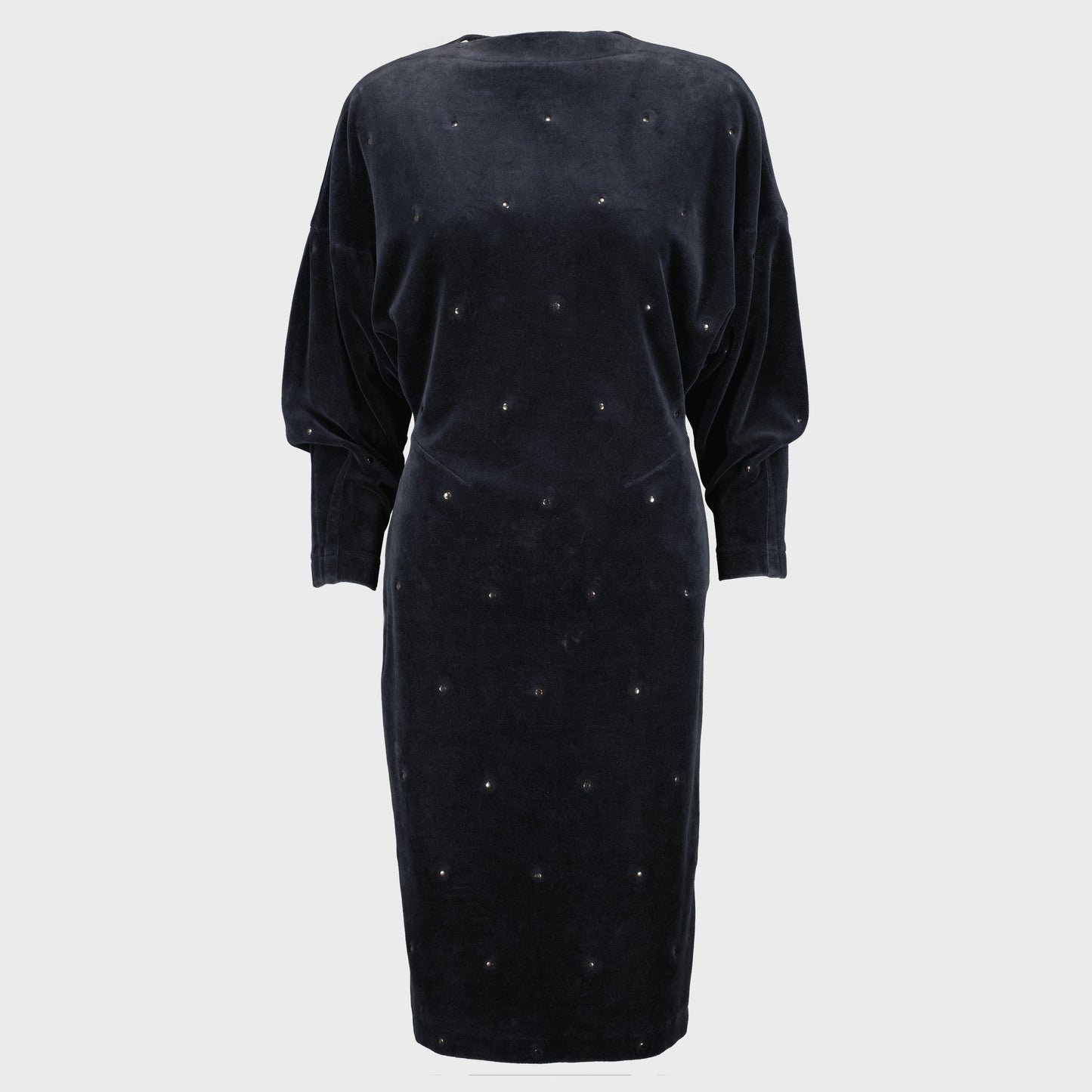 Robe Velours Bleu Alaia FW 1983 par Azzedine Alaia
