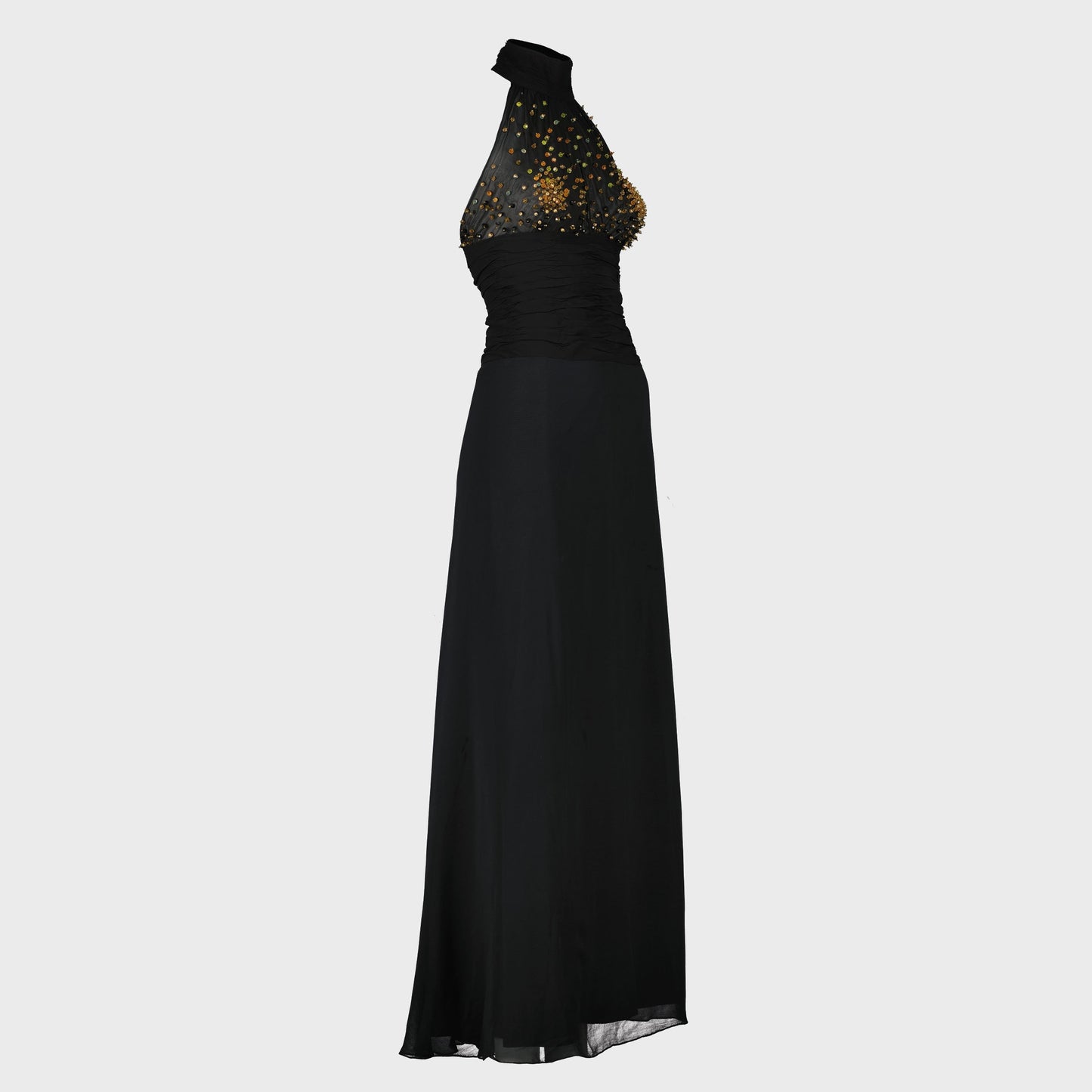 Robe Halter Brodée 1970 par Loris Azzaro