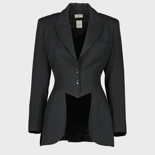 Veste Tailleur Noir Alaia 1990 par Azzedine Alaia