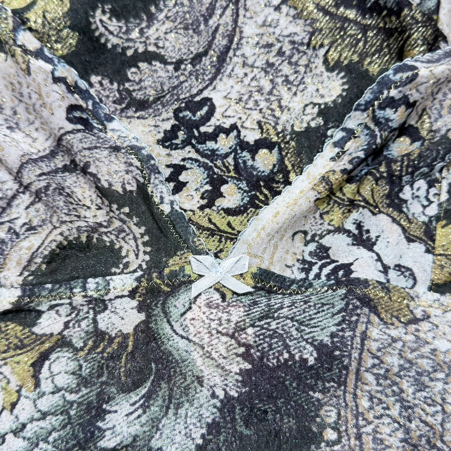 Green Floral Tank Top Roberto Cavalli FW 2001