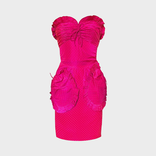 Robe Cocktail Fuchsia Nina Ricci 1980 par Gerard Pipart