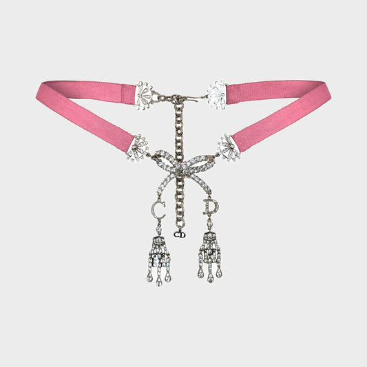 Ceinture rose Strass Christian Dior 2000 par John Galliano