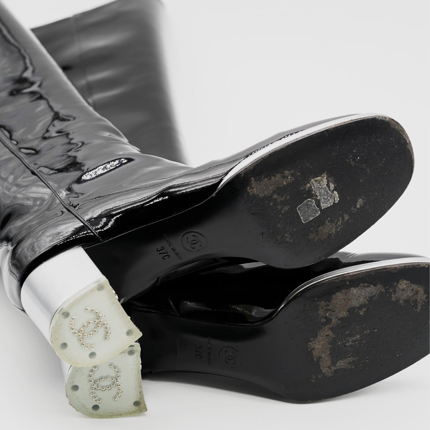 Bottes Cuir Vernis Chanel par Karl Lagerfeld