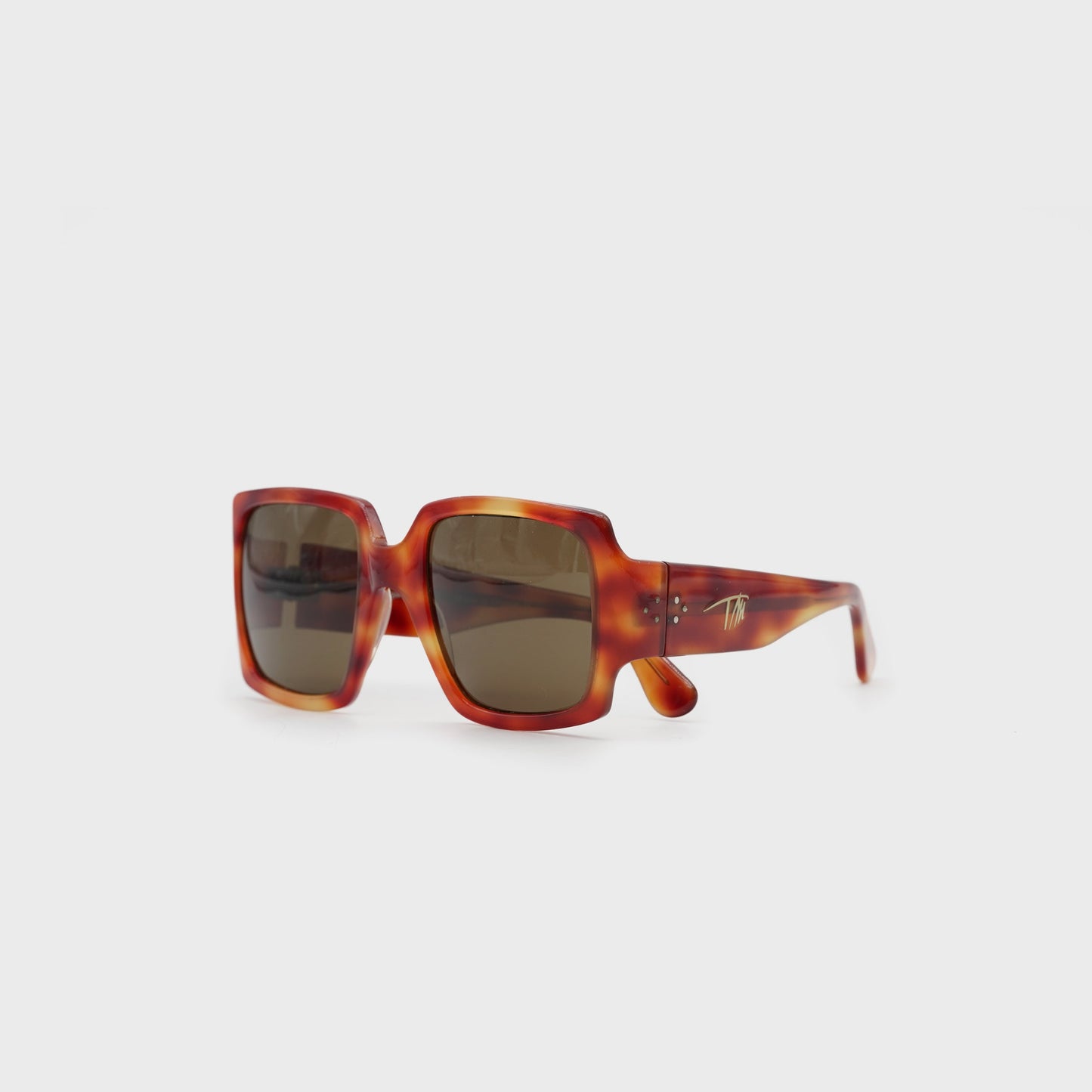Brown Squared Sunglasses Thierry Mugler 1990s