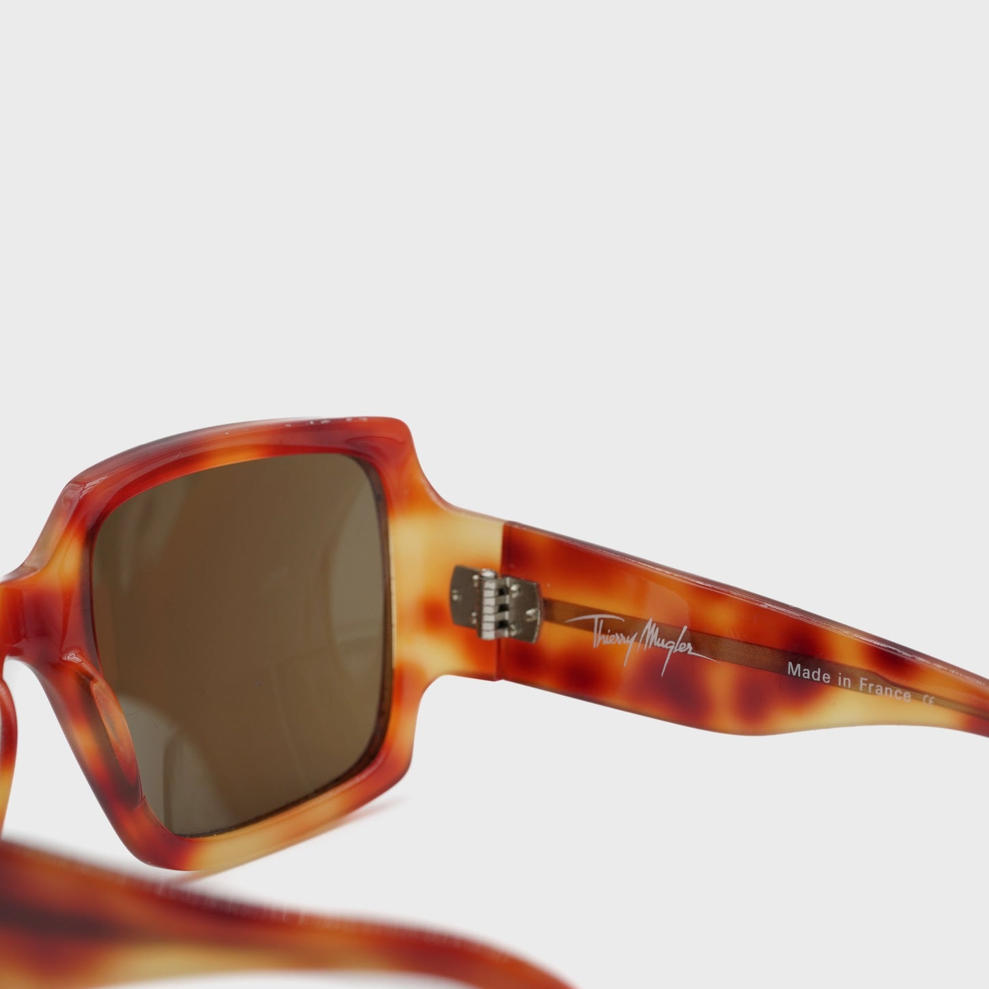 Brown Squared Sunglasses Thierry Mugler 1990s