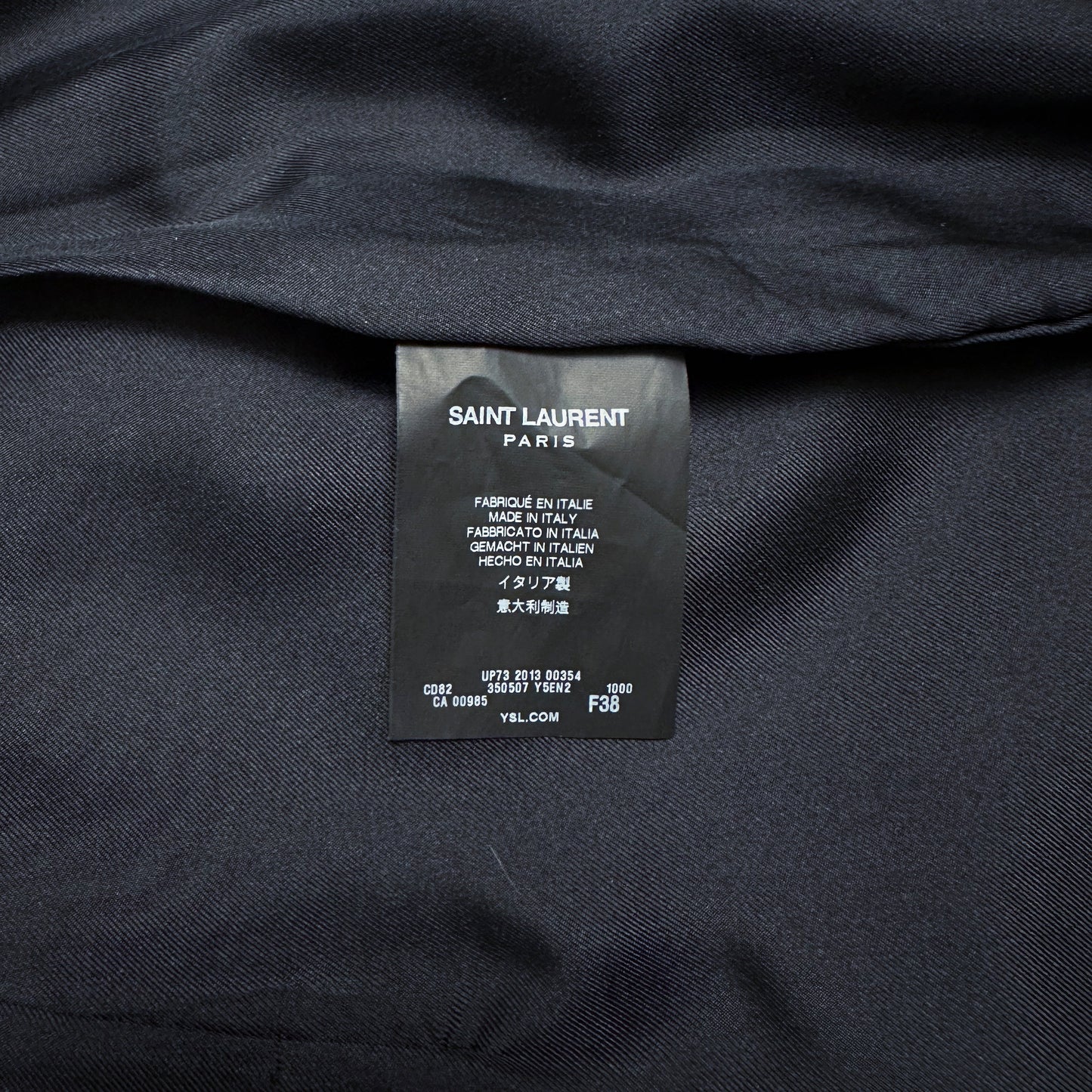 Jupe Cuir Vernis Saint Laurent SS 2014 par Hedi Slimane