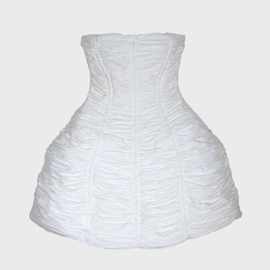 Robe corset blanche Jean Paul Gaultier SS 2015 par Jean Paul Gaultier