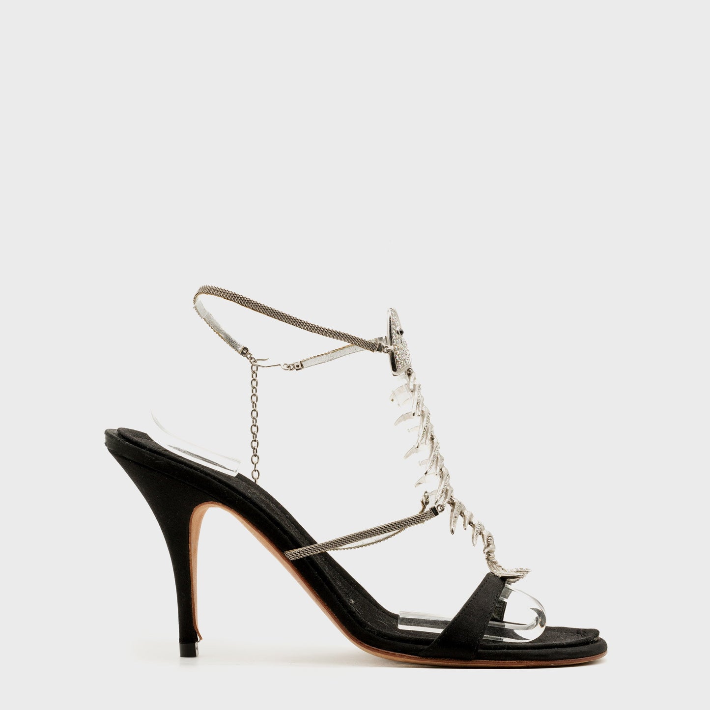 Sandales Slim Noir SS 2004 par Giuseppe Zanotti