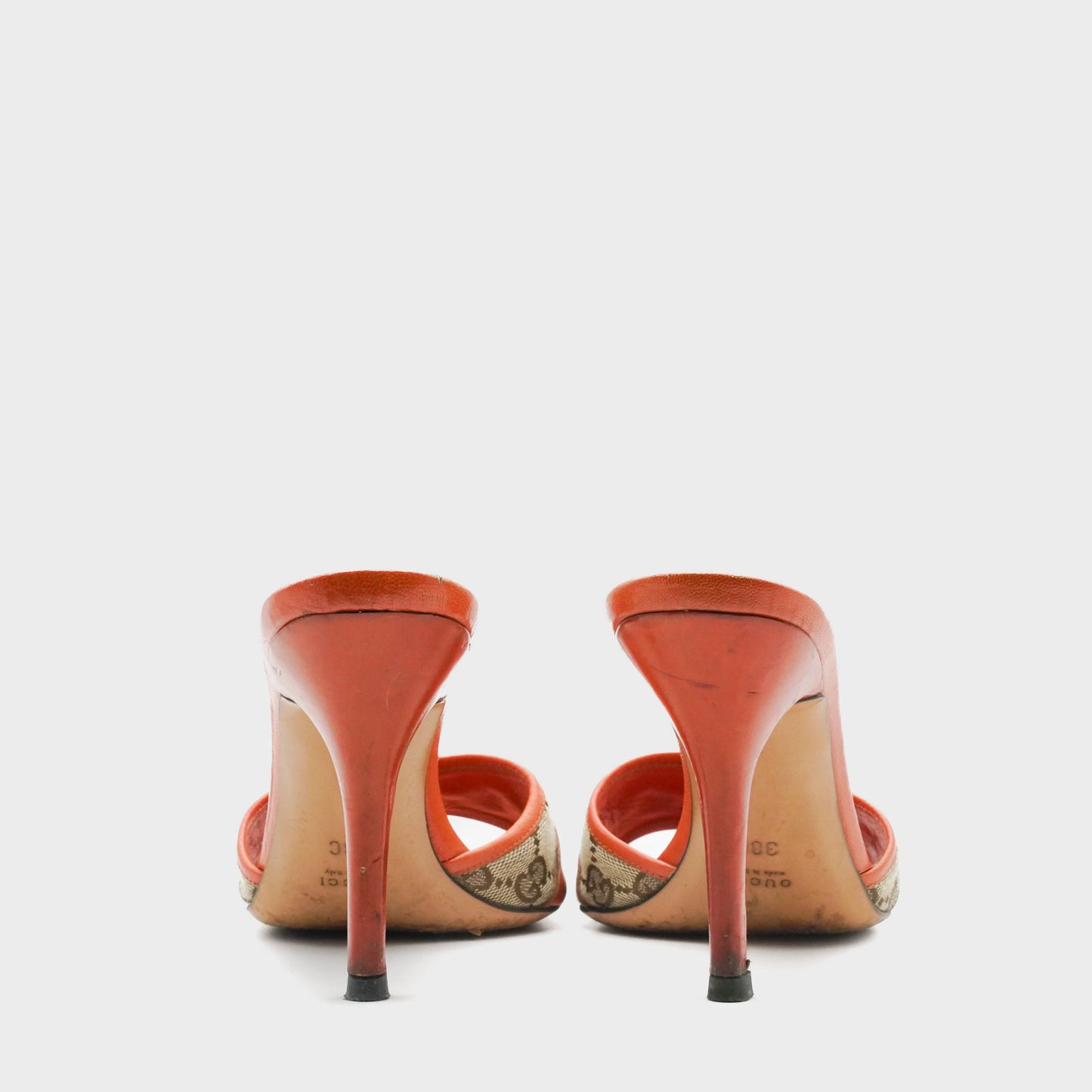 Sandales orange Monogramme Gucci SS 2000