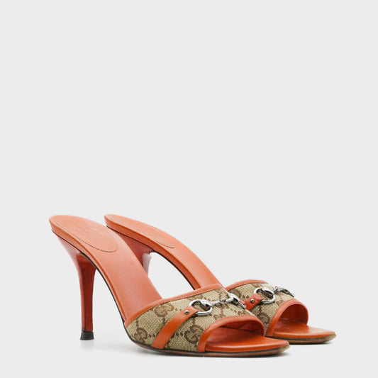Sandales orange Monogramme Gucci SS 2000