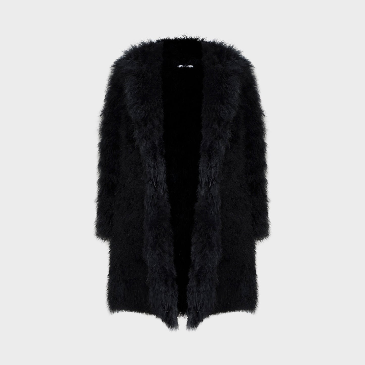Manteau en Plumes Noir FW 2007 par Sonia Rykiel