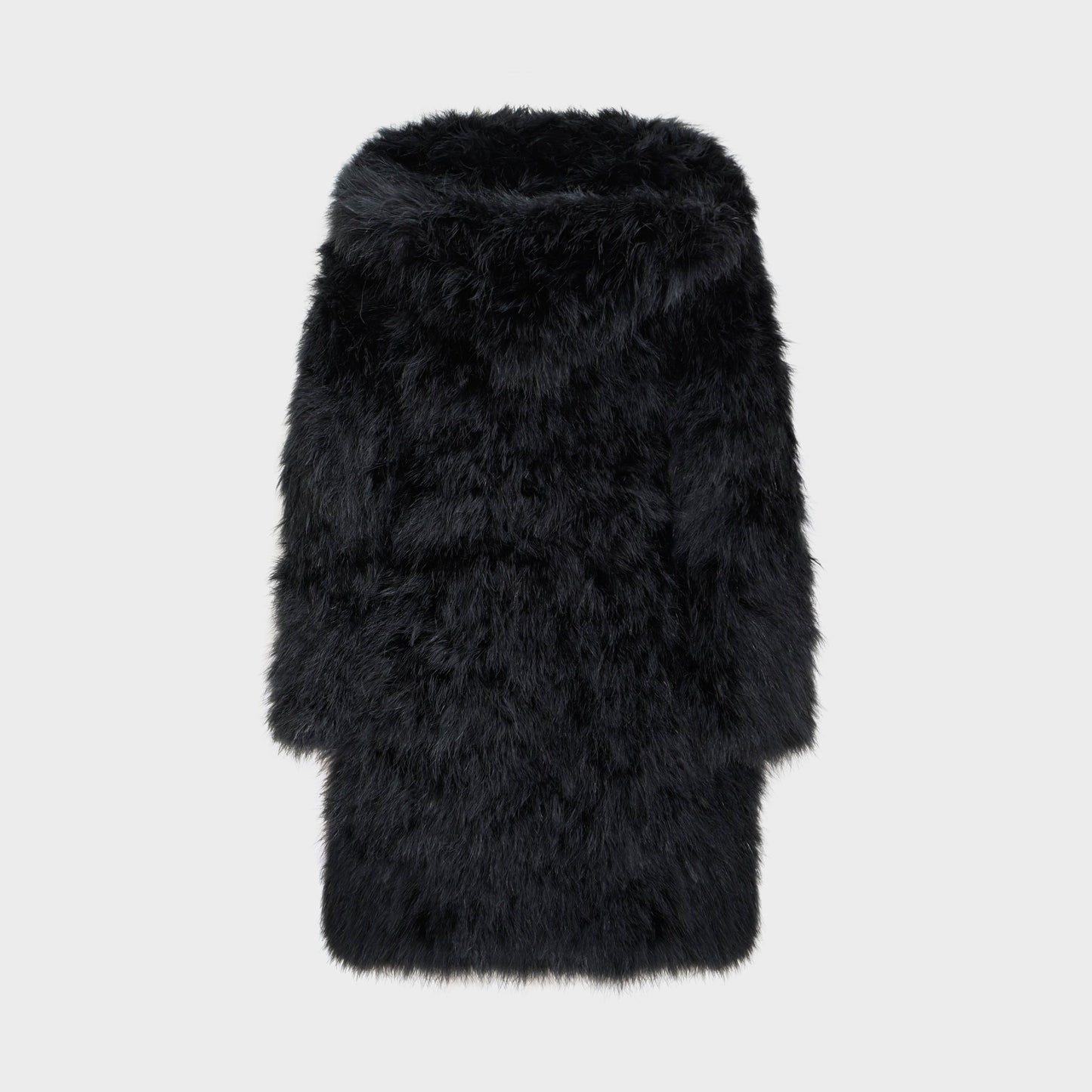 Manteau en Plumes Noir FW 2007 par Sonia Rykiel