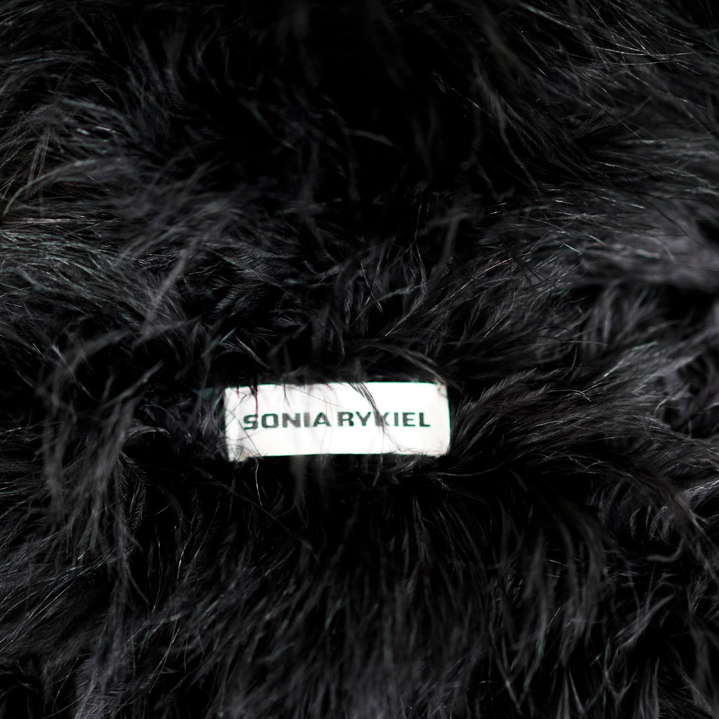 Manteau en Plumes Noir FW 2007 par Sonia Rykiel