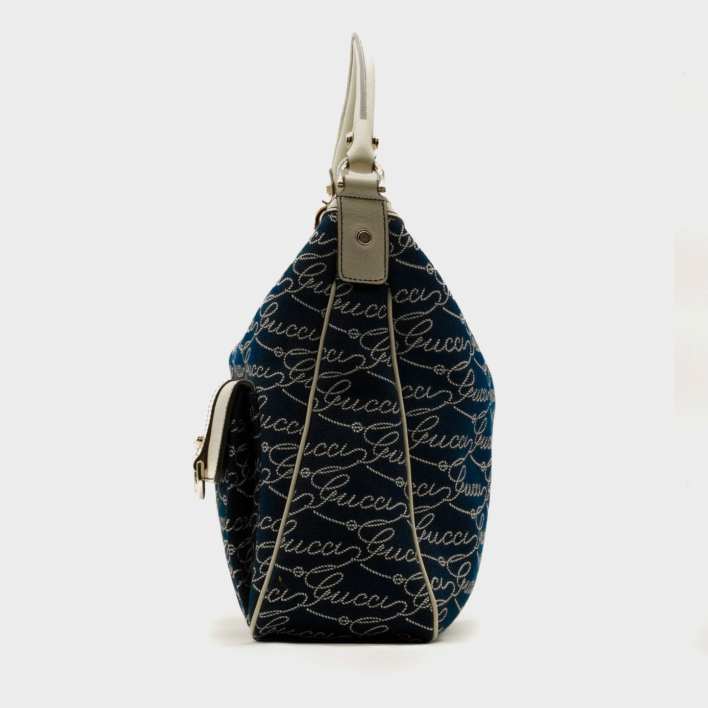 Sac à main toile bleu Gucci 2010