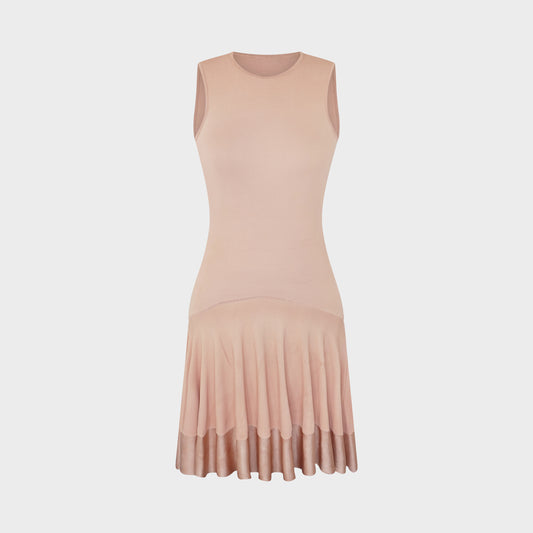 Robe Rose Poudrée Maille Alexander McQueen 2003
