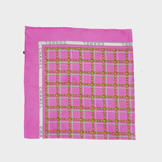 Foulard Rose Chanel 1990 par Karl Lagerfeld