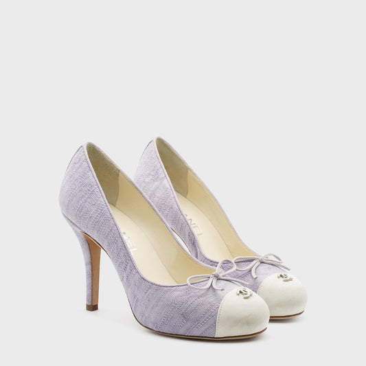 Escarpin tweed Lila Chanel 2000 par Karl Lagerfeld