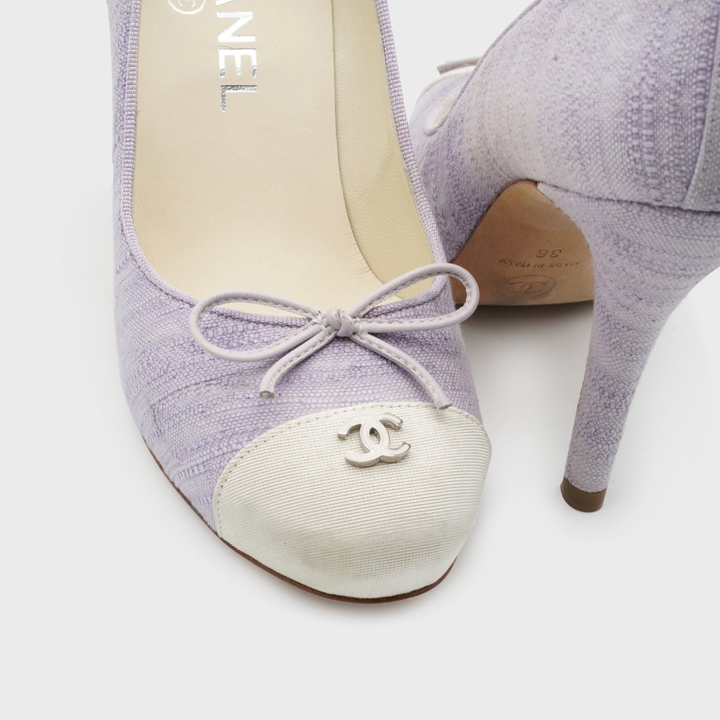 Escarpin tweed Lila Chanel 2000 par Karl Lagerfeld