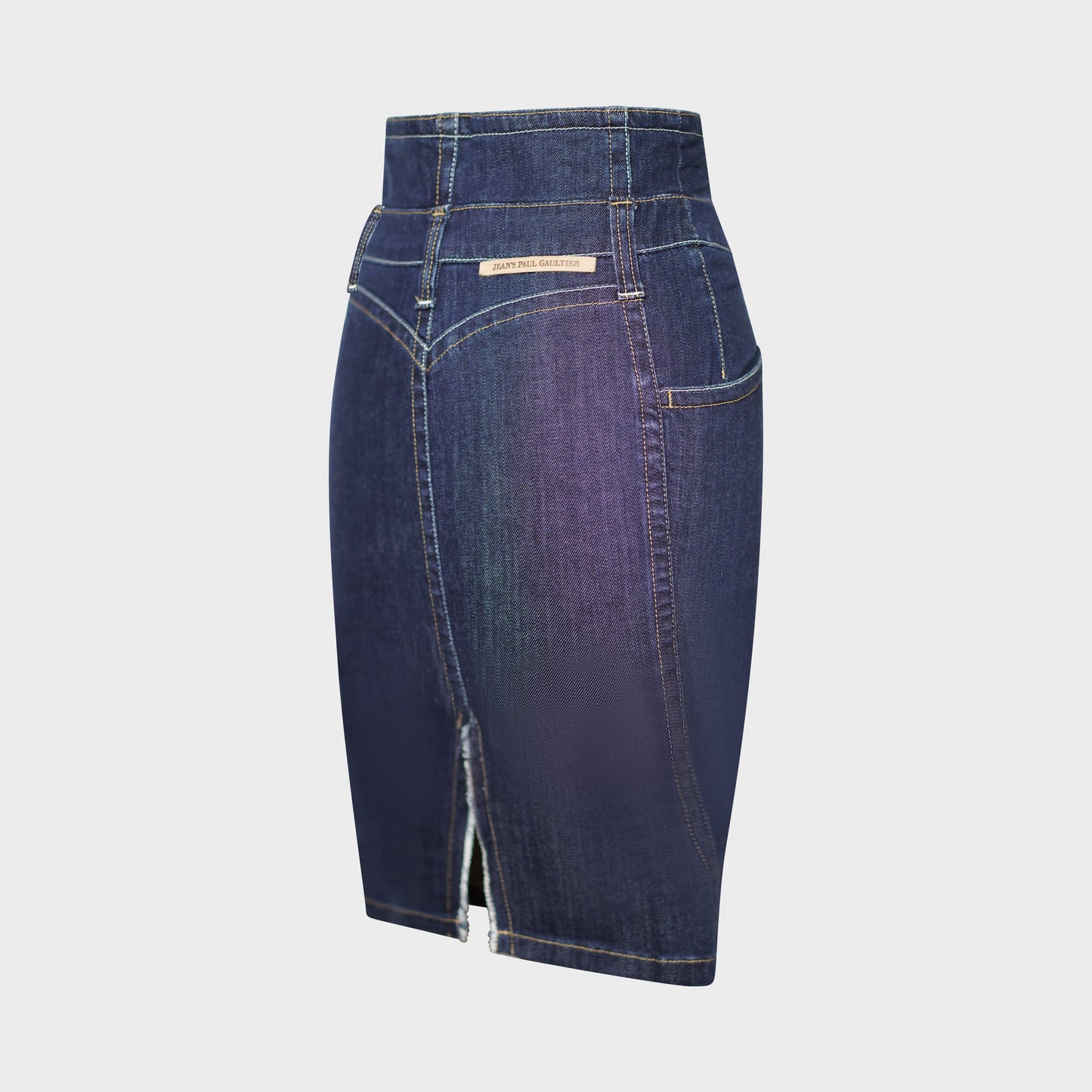 Jupe Denim Superposition Jean's Paul Gaultier 1990 par Jean Paul Gaultier
