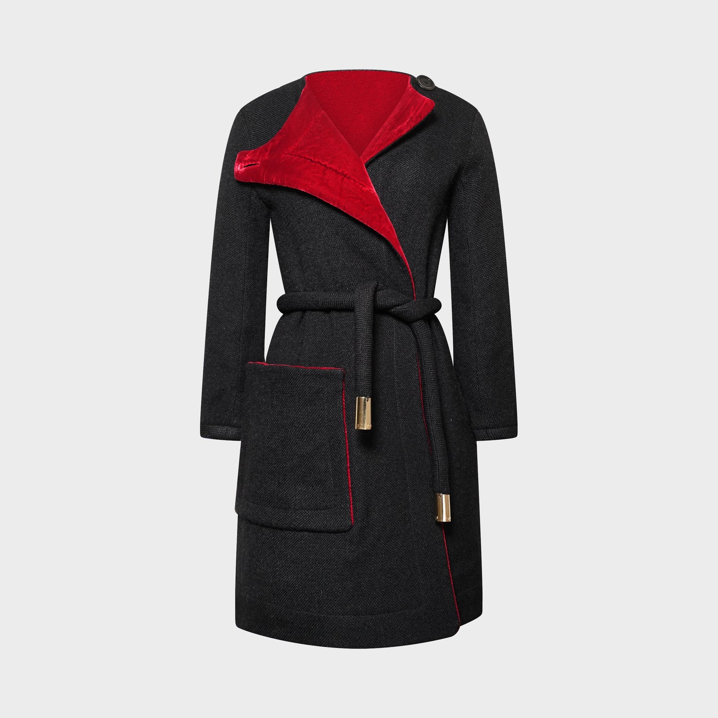 Manteau Noir et Rouge Louis Vuitton 2010 par Marc Jacobs