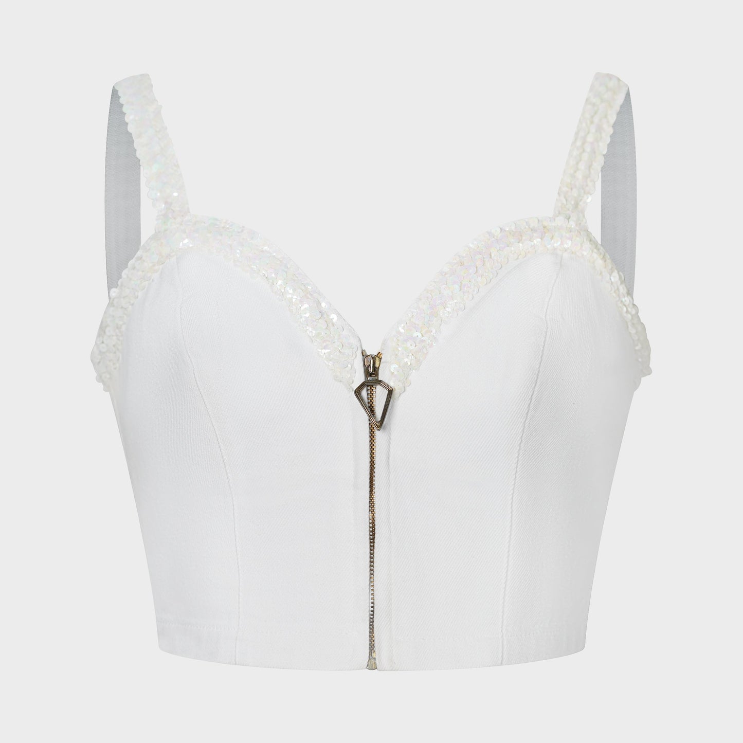 Bustier Blanc Paillette Blumarine 2000