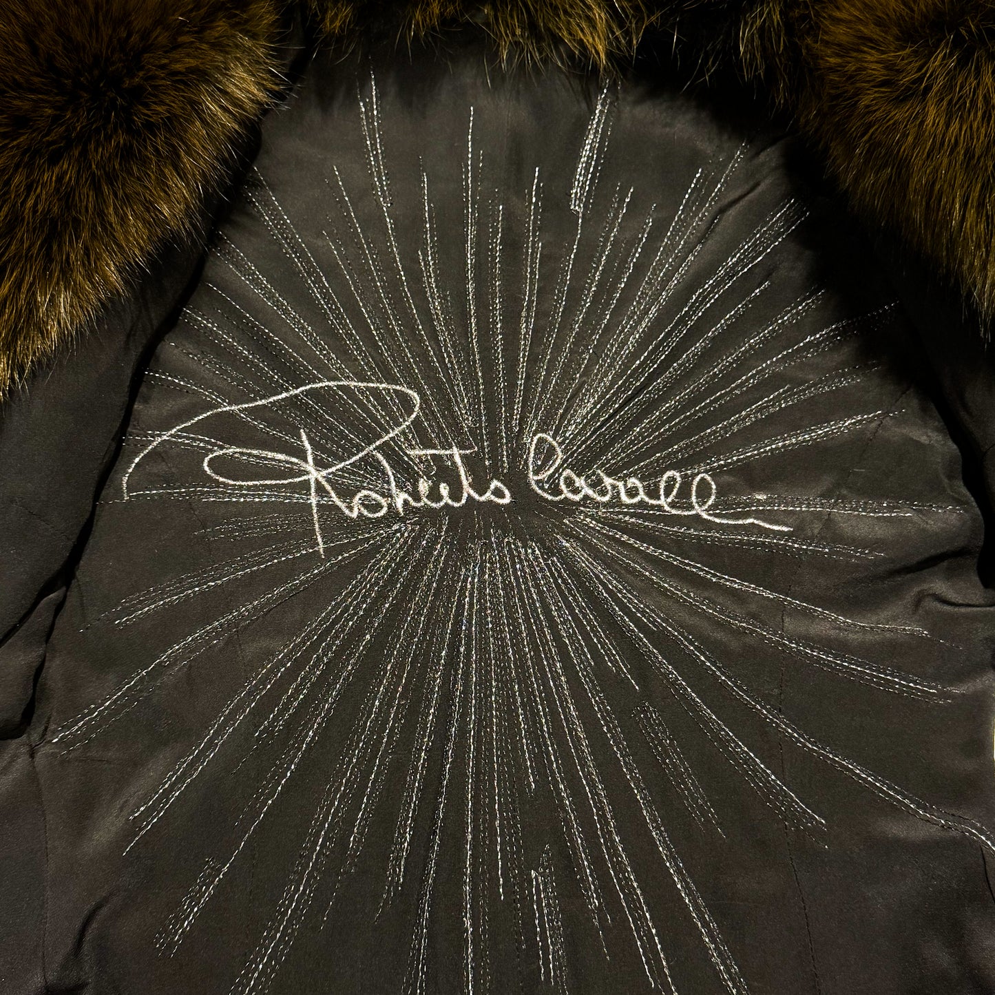 Brown Fur Corded Jacket Roberto Cavalli FW 2004
