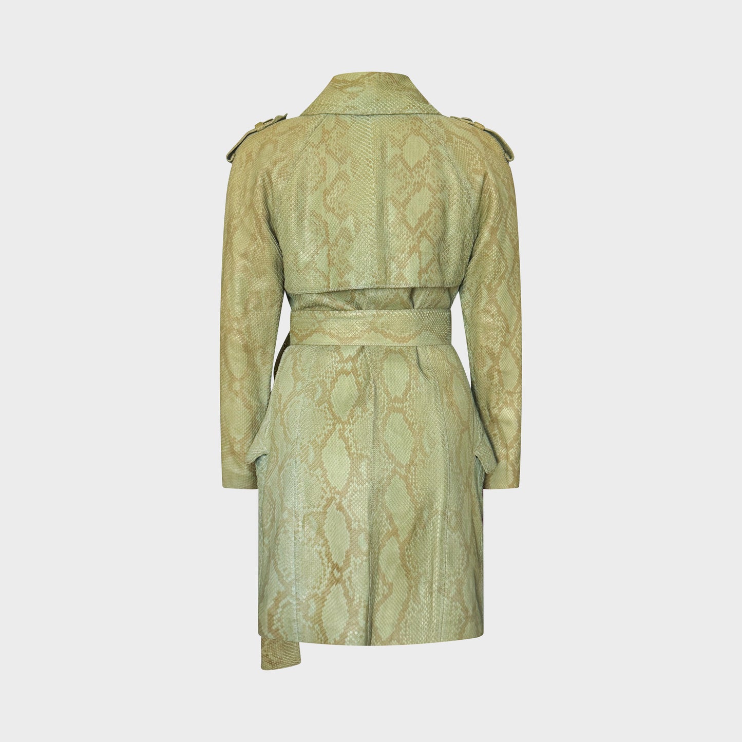 Python Leather Trench Coat Atelier Versace FW 1994