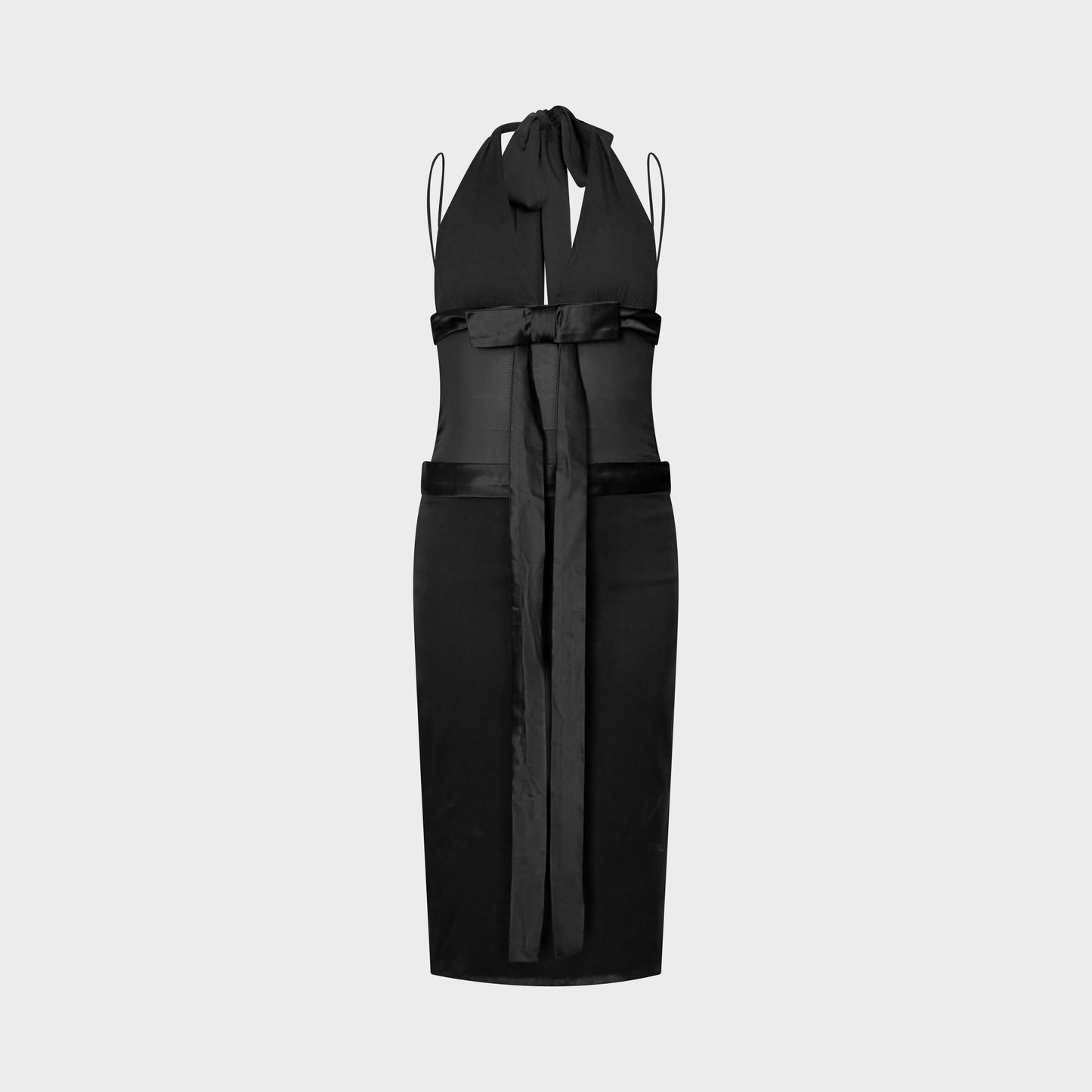 Black Halter-neck Silk Bowed Dress Dolce & Gabbana SS 2004