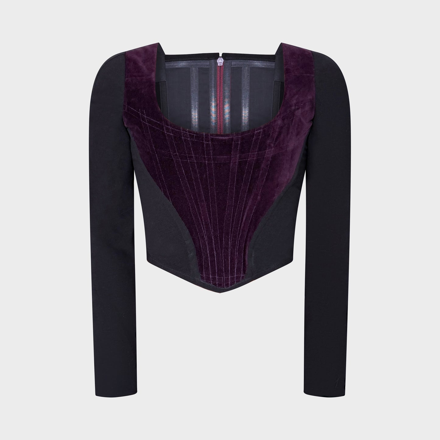 Purple & Black Velvet Corset Vivienne Westwood 1990s