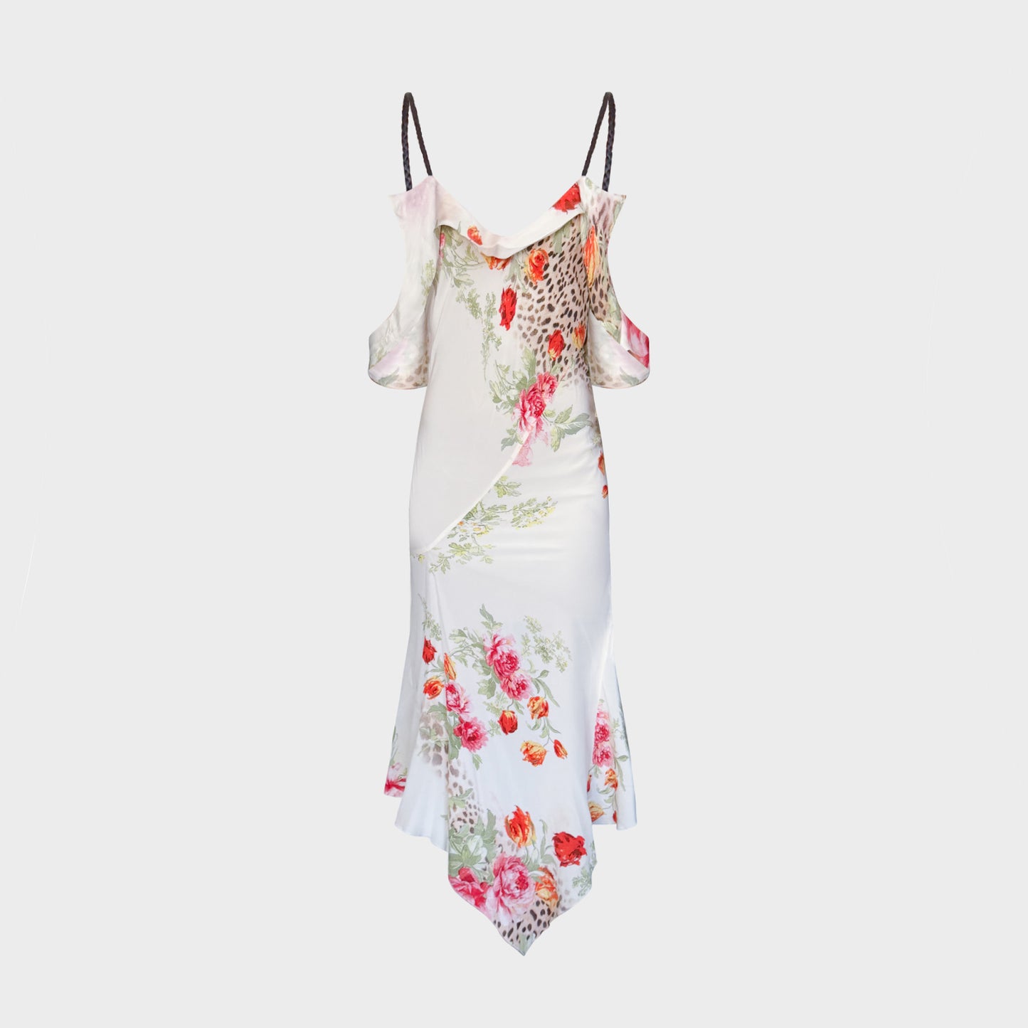 Baroque Open Back Silk Dress Roberto Cavalli SS 2002