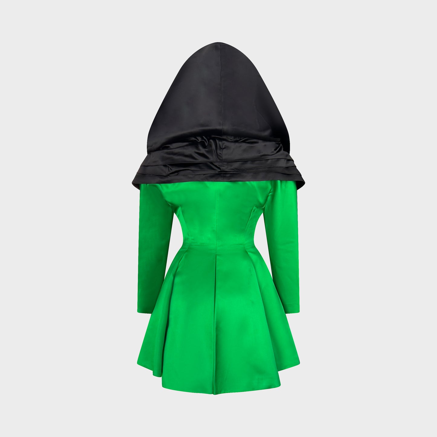Green Satin Coat Jean-Louis Scherrer 1980