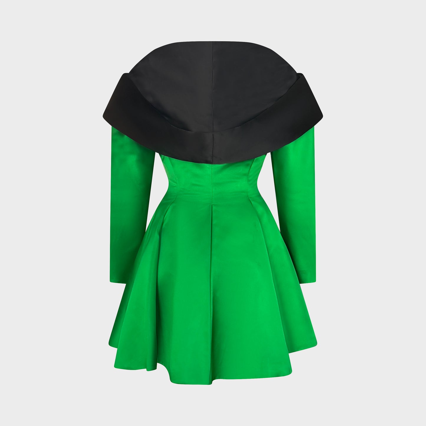 Green Satin Coat Jean-Louis Scherrer 1980