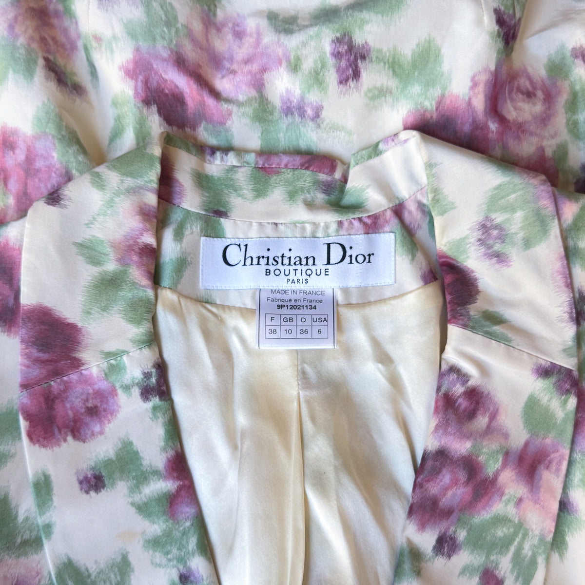 White Floral Suit Set Christian Dior SS 1999 by John Galliano