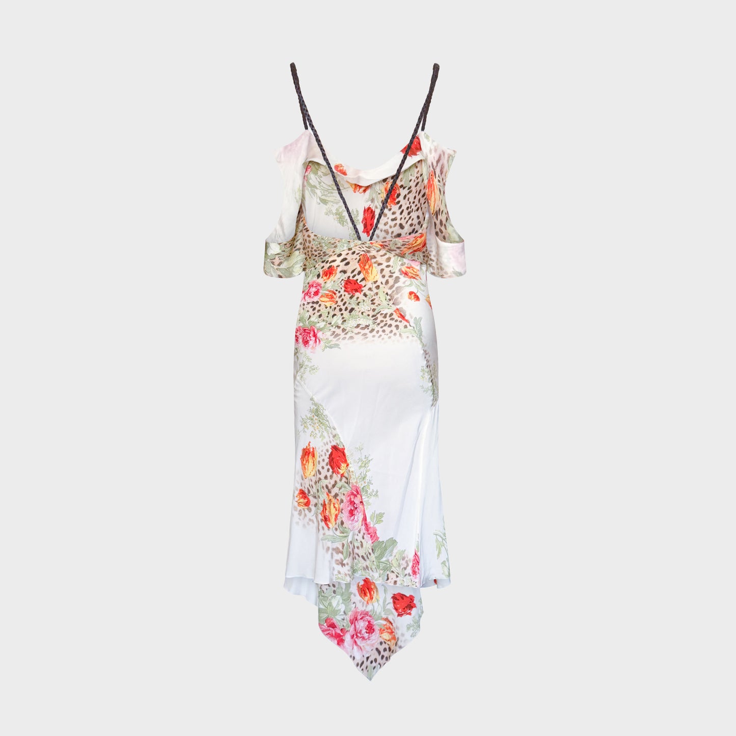 Baroque Open Back Silk Dress Roberto Cavalli SS 2002