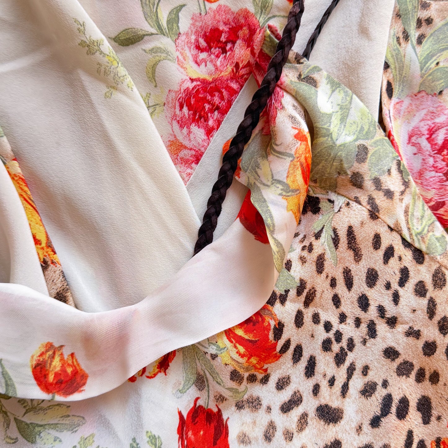 Baroque Open Back Silk Dress Roberto Cavalli SS 2002