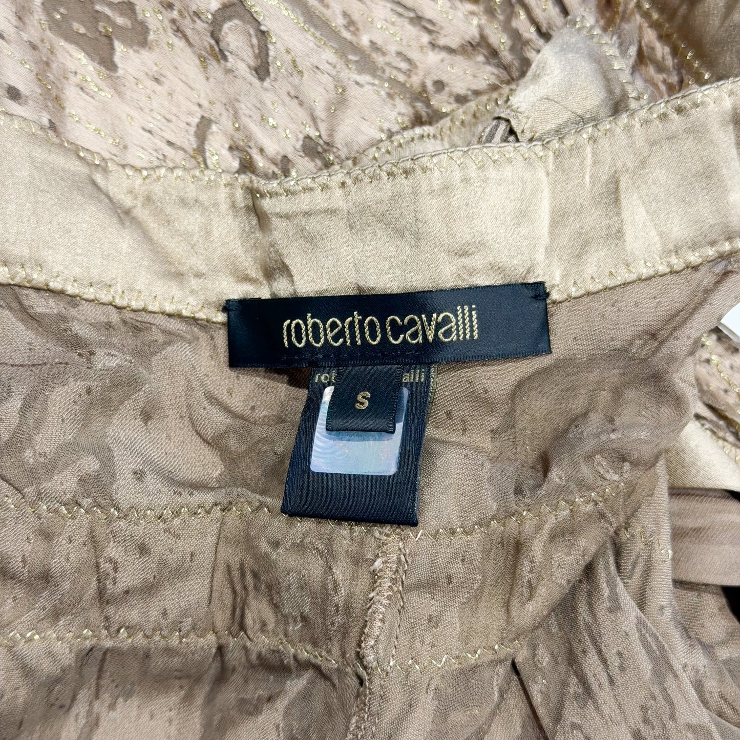 Metallic Silk Jacquard Halter Top Roberto Cavalli SS 2004