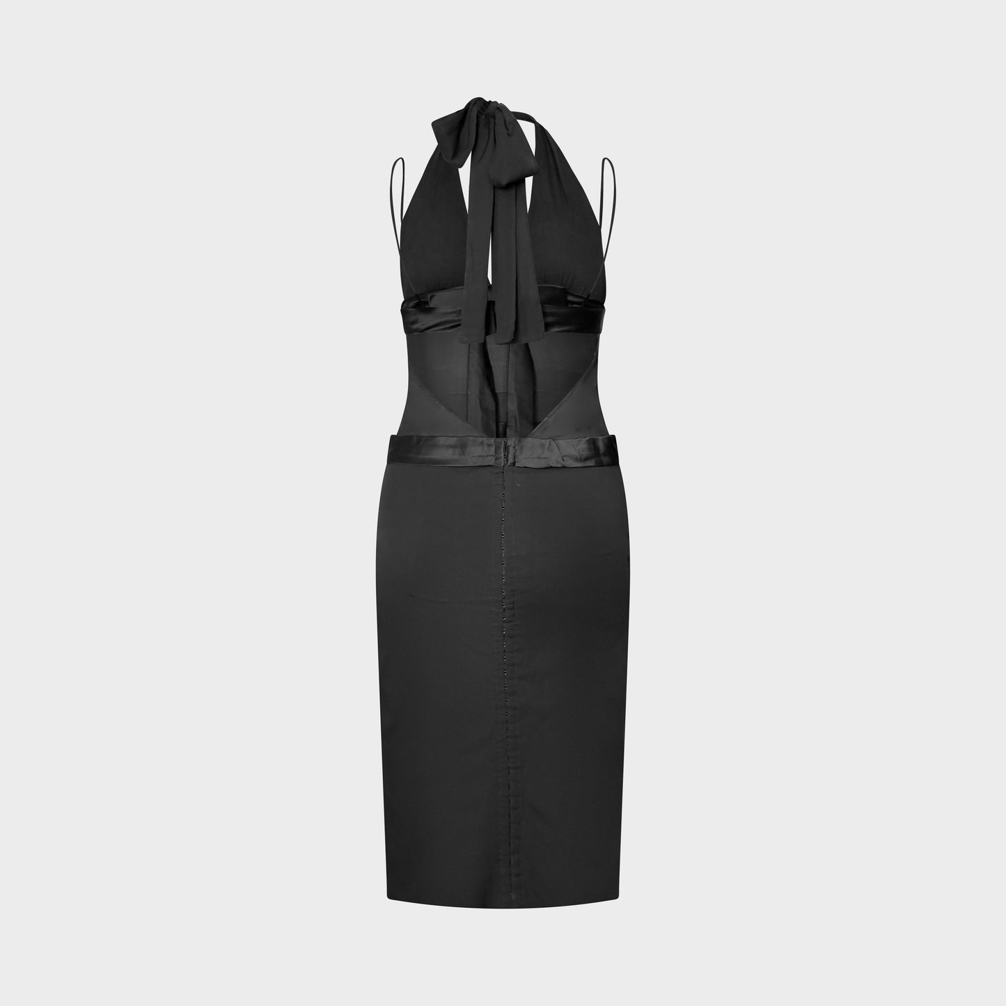 Black Halter-neck Silk Bowed Dress Dolce & Gabbana SS 2004