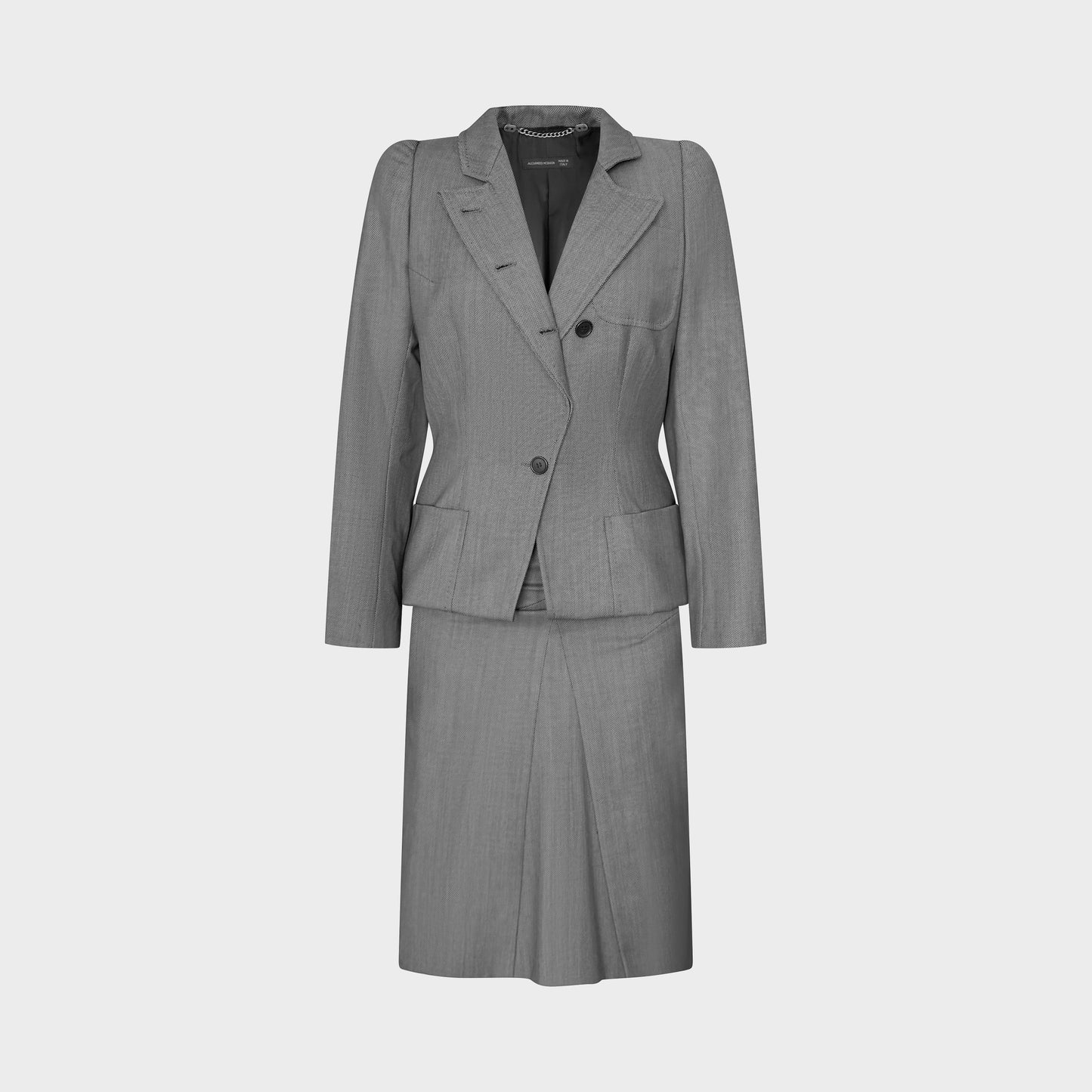 Grey Tailored Suit Set Alexander McQueen FW 2000
