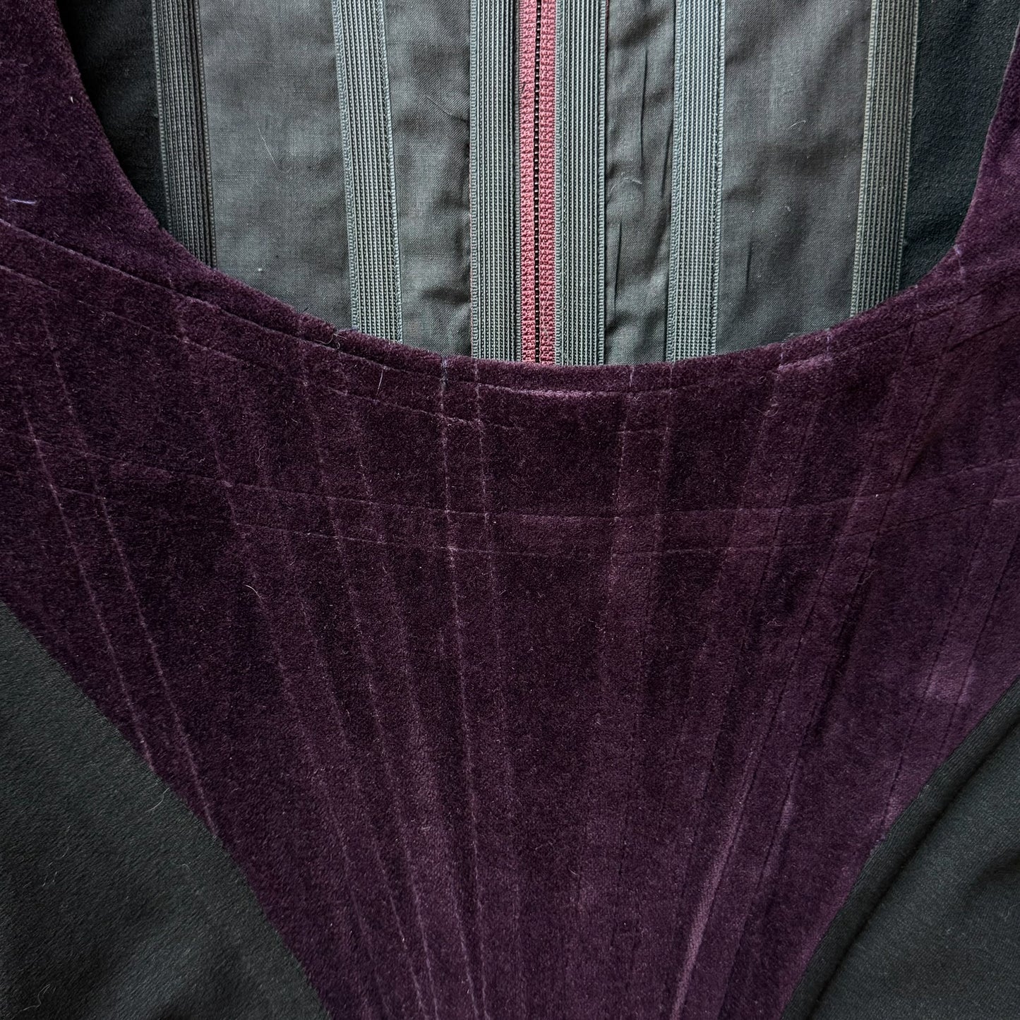 Purple & Black Velvet Corset Vivienne Westwood 1990s