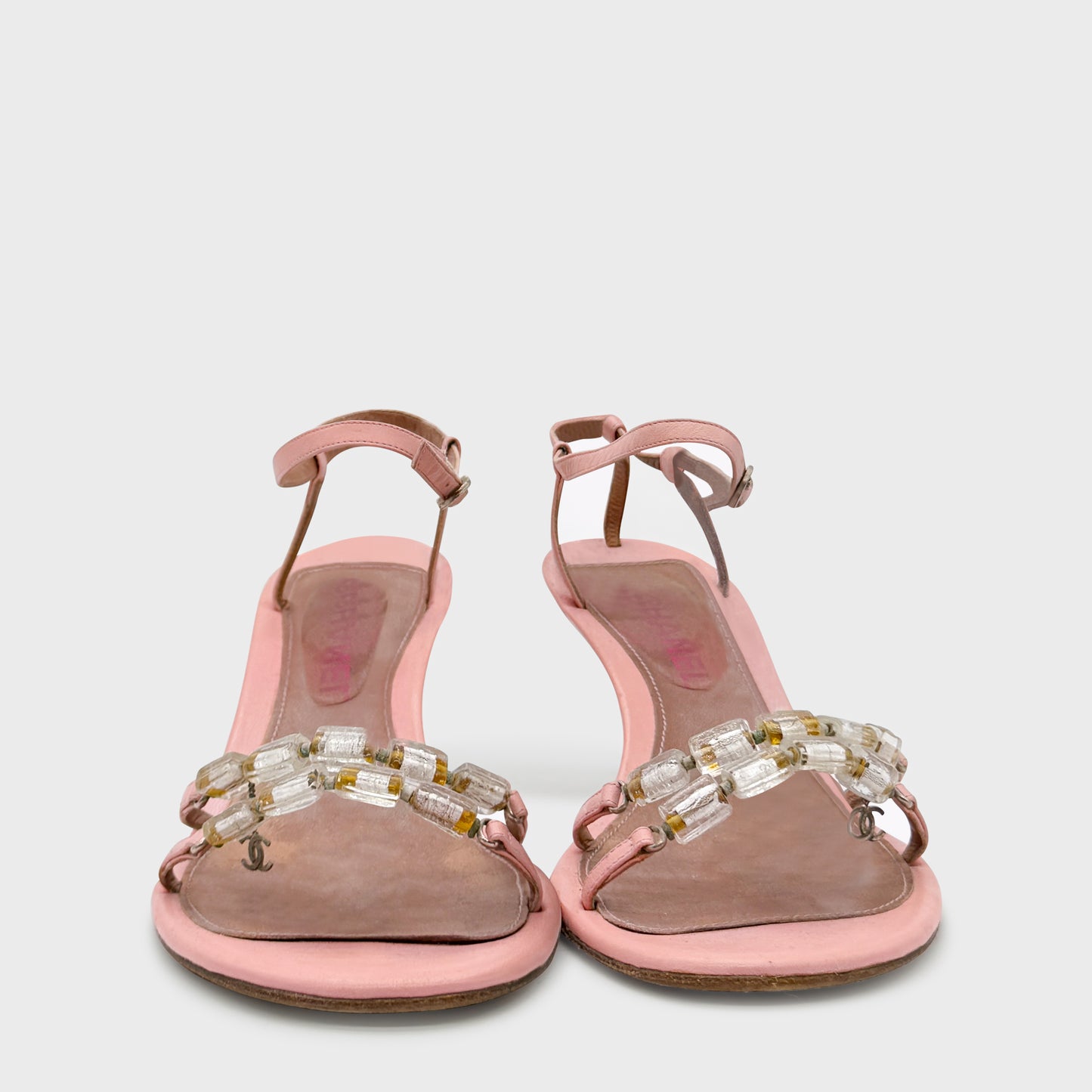Sandales Rose Chanel 2000 par Karl Lagerfeld