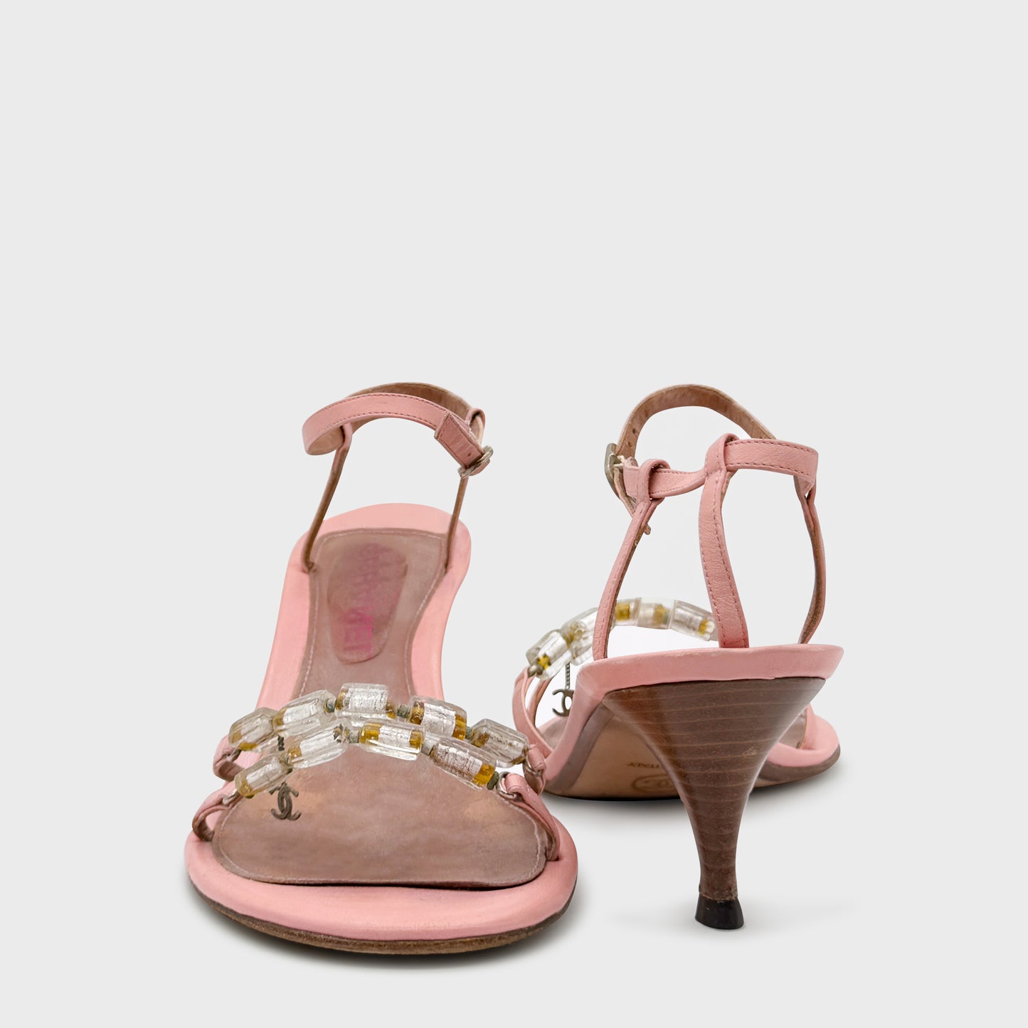 Sandales Rose Chanel 2000 par Karl Lagerfeld