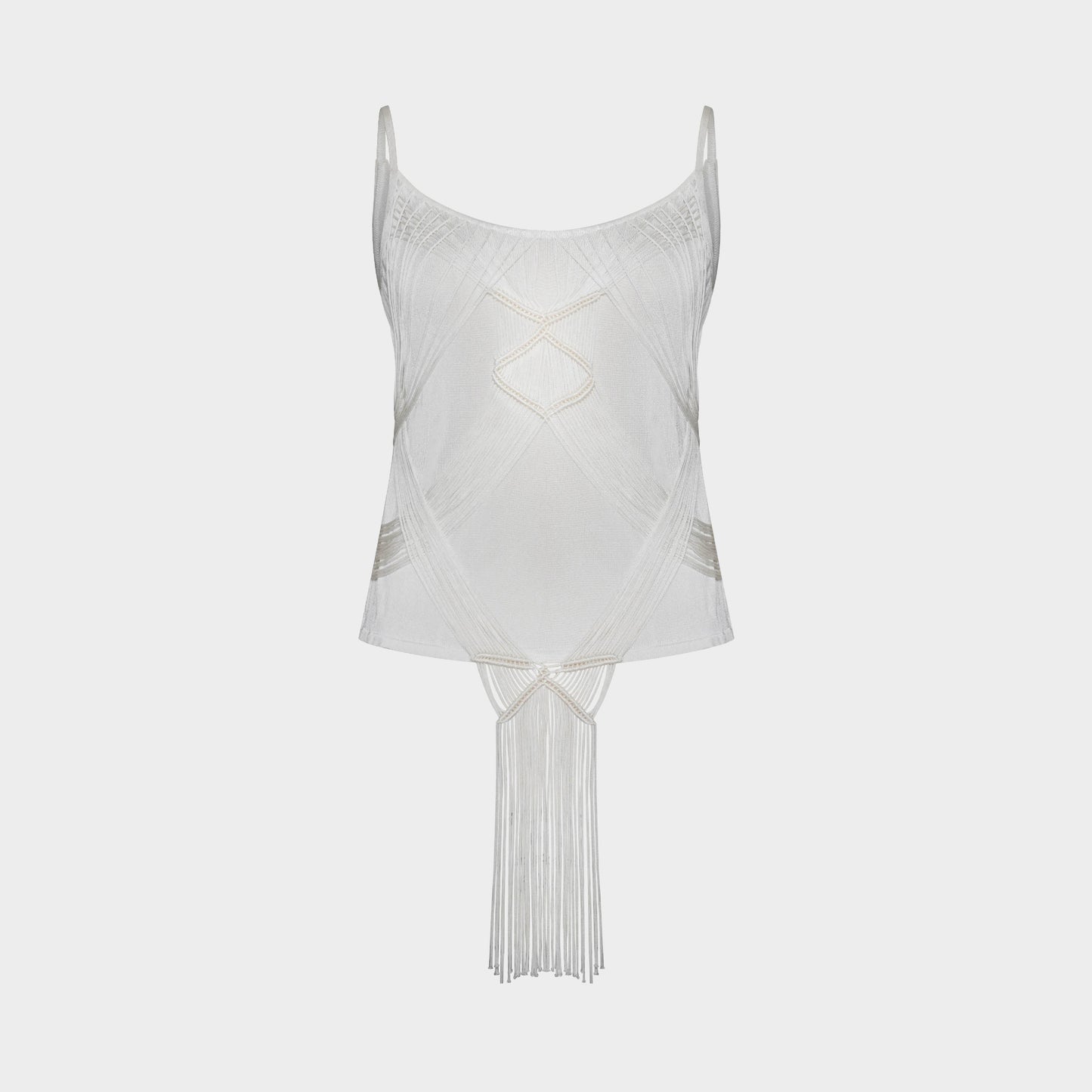 Débardeur maille blanc Christian Dior FW 2002 par John Galliano