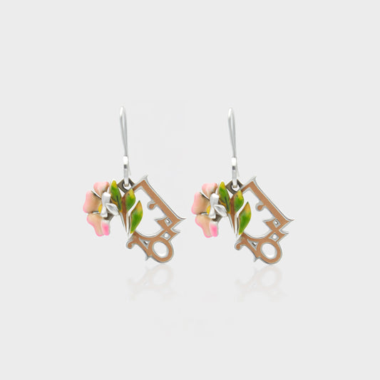 Boucles d'oreille Laque Rose Christian Dior 2000 par John Galliano