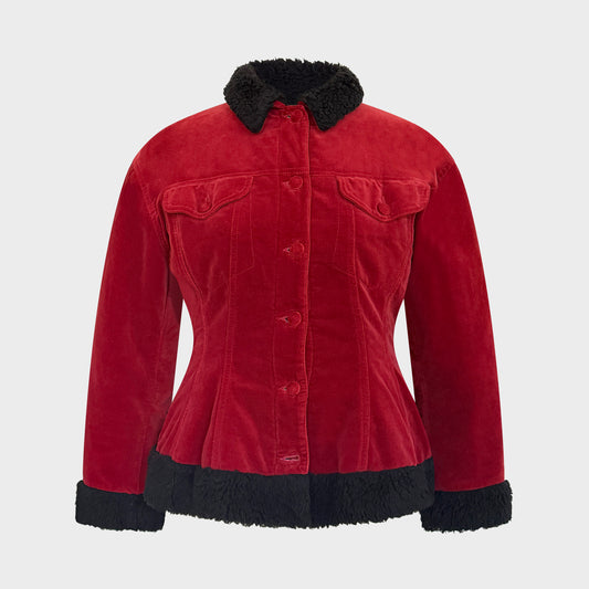 Red Velvet Jacket Jean Paul Gaultier 1990