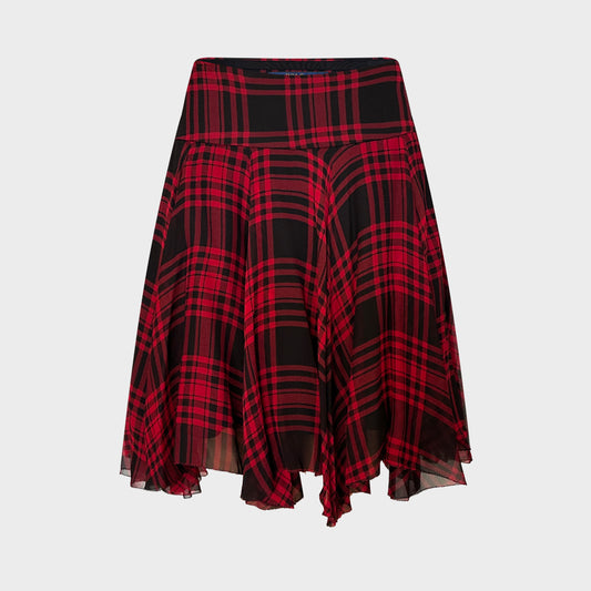 Red Tartan Skirt Ralph Lauren