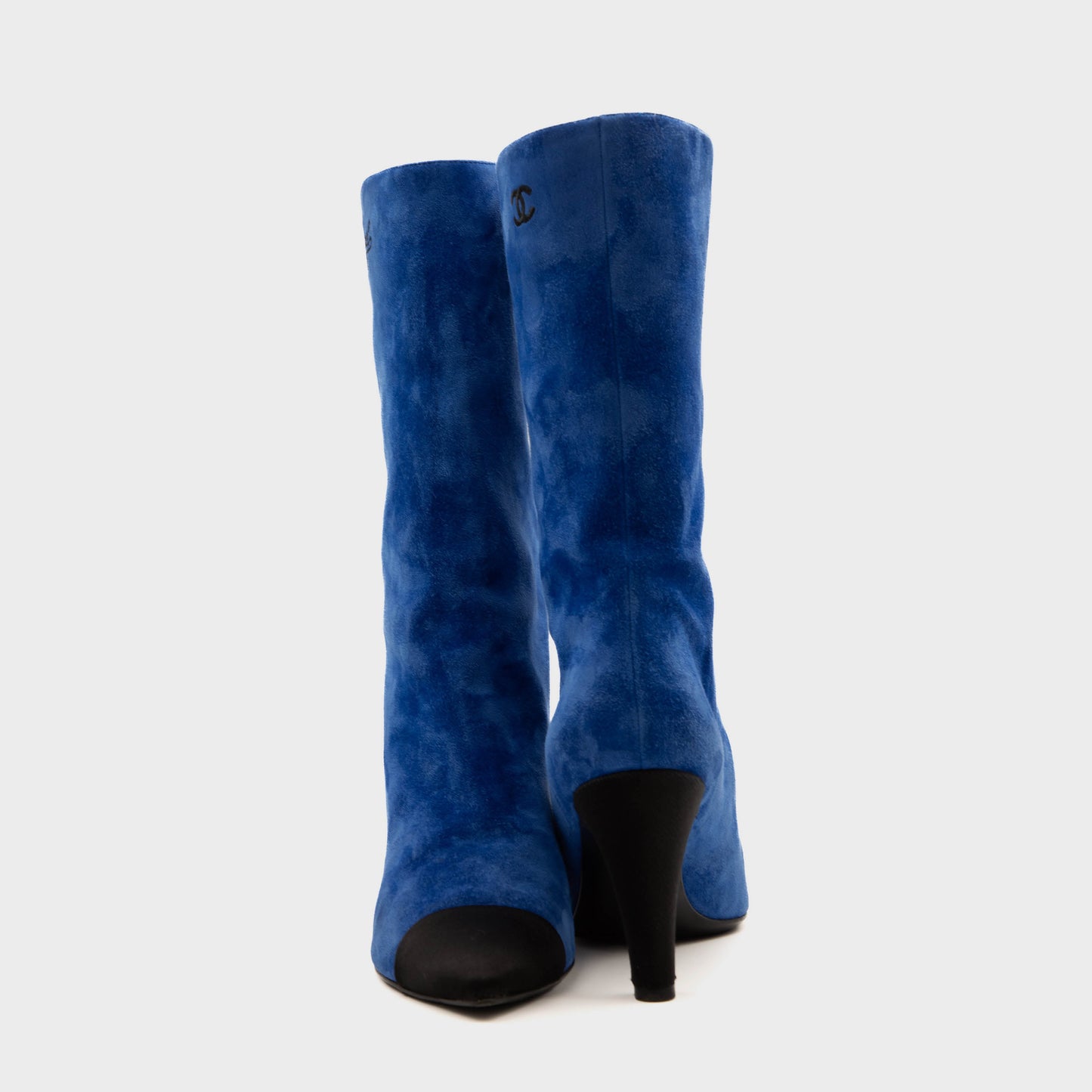 Bottine Daim Bleu Chanel FW 2008 par Karl Lagerfeld